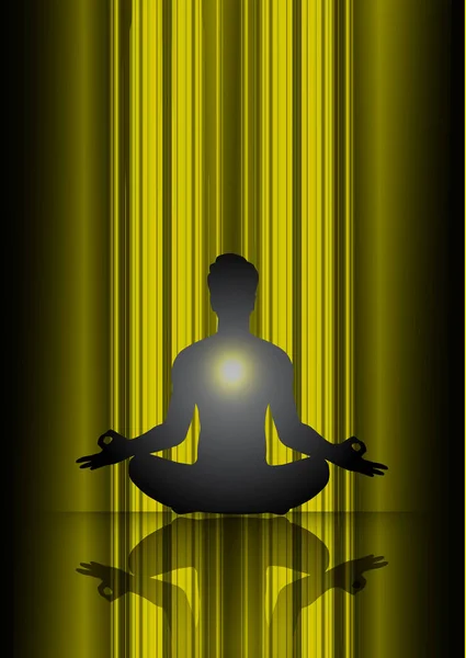 Meditazione Yoga Illustrazione Vettoriale — Vettoriale Stock