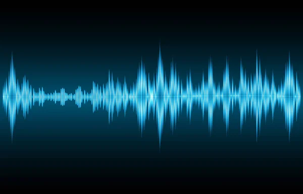 Ljudvågor Svart Bakgrund — Stock vektor