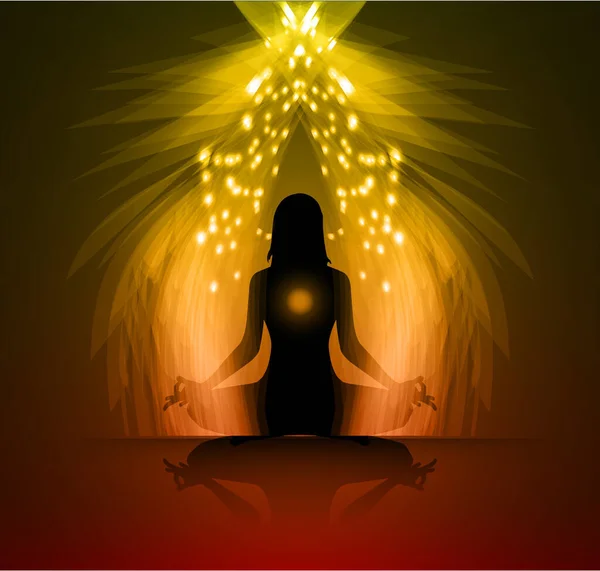 Méditation Yoga Illustration Vectorielle — Image vectorielle