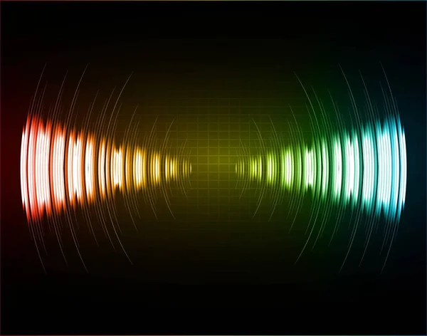 Αφηρημένο Φόντο Ηχητικά Κύματα Και Τελείες — Διανυσματικό Αρχείο