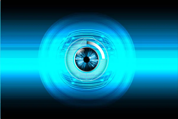 Blaues Auge Mit Lupe — Stockvektor