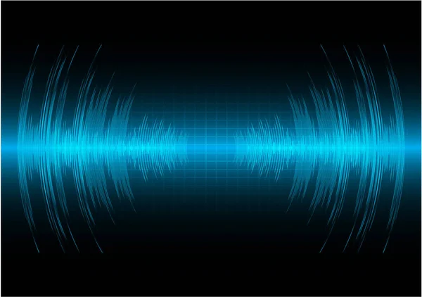 Abstracte Technologie Achtergrond Met Geluidsgolven — Stockvector