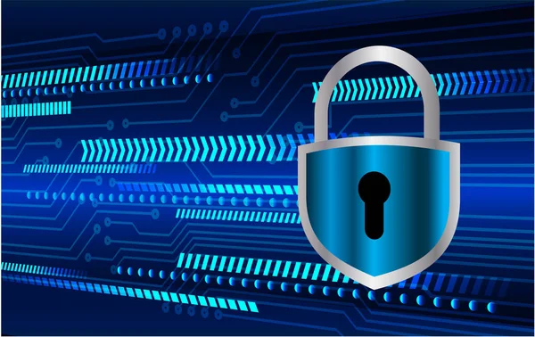 Bilgisayar ekranında asma kilit ve kilit ile siber güvenlik kavramı