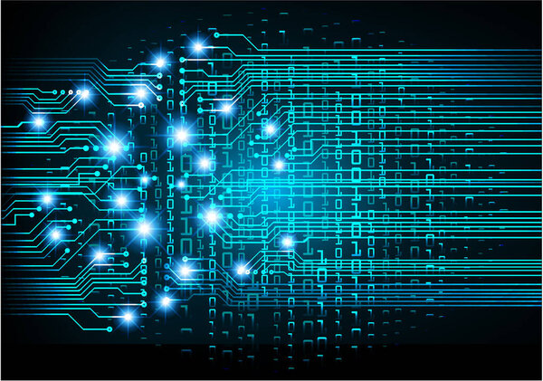 абстрактный технологический фон с светящимися строками и местом для текста