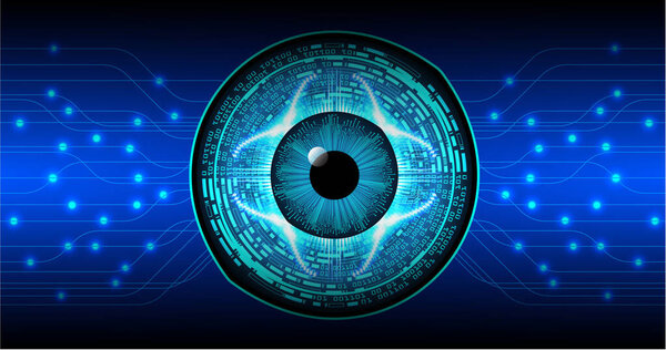 futuristic digital data, cyber eye care concept