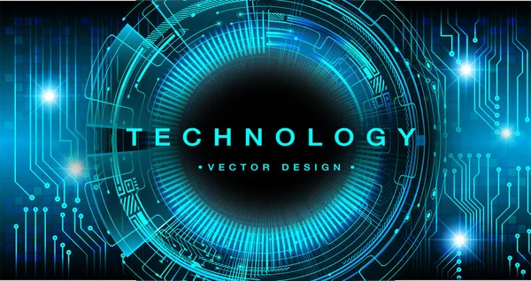 Cibercircuito Futuro Concepto Tecnología Fondo — Vector de stock