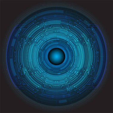 göz siber devre gelecekteki teknoloji konsepti