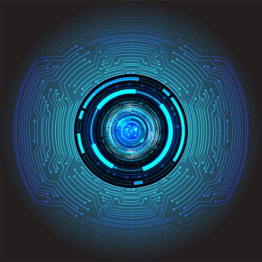 göz siber devre gelecekteki teknoloji konsepti