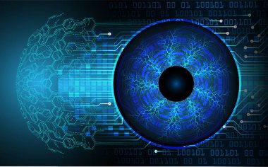 göz siber devre gelecekteki teknoloji konsepti