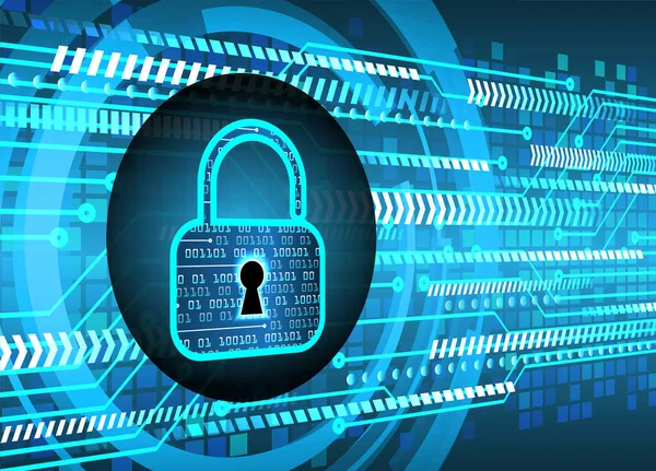 Lukket Hængelås Digital Baggrund Cybersikkerhed – Stock-vektor