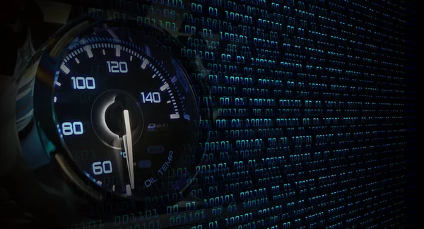 Computer Car Speedometer Technology Speed — Stock Photo, Image