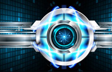 göz siber devre gelecek teknoloji konsepti arka plan, küresel soyut arkaplan