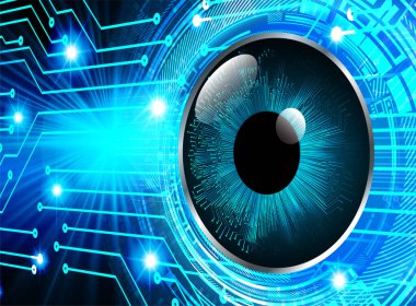 göz siber devre gelecekteki teknoloji konsepti