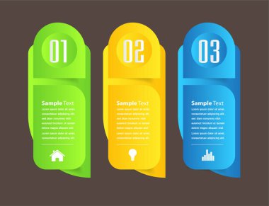 Web sitesi, bilgisayar grafiği, teknoloji ve internet için renkli modern metin kutusu şablonu, afiş