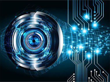 göz siber devre gelecekteki teknoloji konsepti