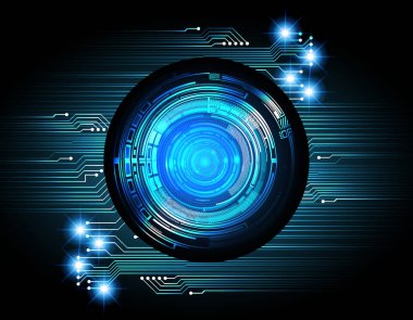 göz siber devre gelecekteki teknoloji konsepti