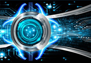 göz siber devre gelecekteki teknoloji konsepti