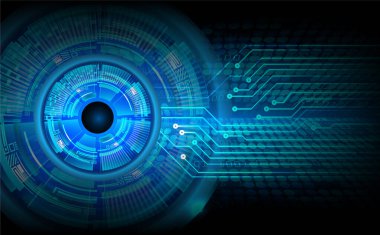 eye cyber circuit future technology concept background clipart