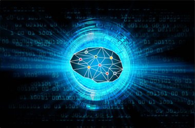 İkili kod arkaplanının 3d görüntülenmesi