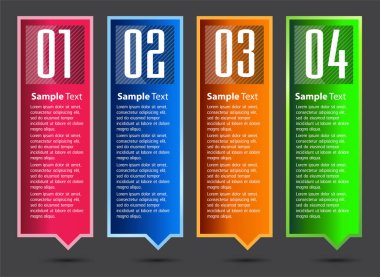 Web sitesi, bilgisayar grafiği, teknoloji ve internet için renkli modern metin kutusu şablonu, afiş