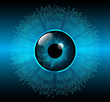 göz siber devre gelecekteki teknoloji konsepti