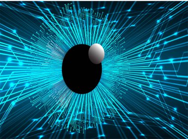 göz siber devre gelecekteki teknoloji konsepti