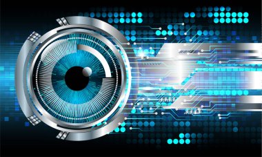 göz siber devre gelecekteki teknoloji konsepti