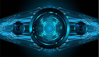 göz siber devre gelecekteki teknoloji konsepti