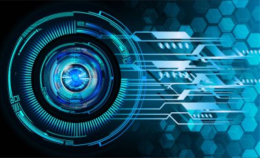 göz siber devre gelecekteki teknoloji konsepti