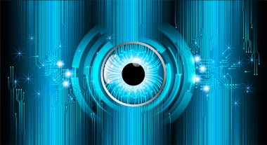 göz siber devre gelecekteki teknoloji konsepti