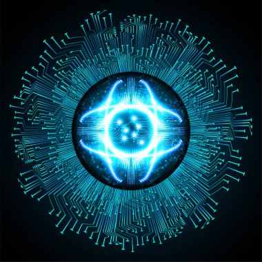 göz siber devre gelecekteki teknoloji konsepti