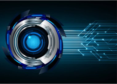 göz siber devre gelecekteki teknoloji konsepti