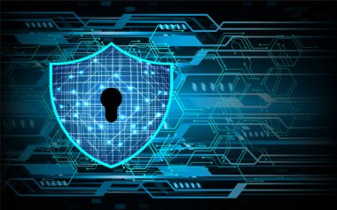 anahtar deliği ile arkaplan vektör illüstrasyonu, dijital güvenlik kavramı