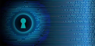 anahtar deliği ile arkaplan vektör illüstrasyonu, dijital güvenlik kavramı