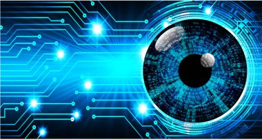 göz siber devre gelecek teknoloji konsepti arka plan, küresel soyut arkaplan