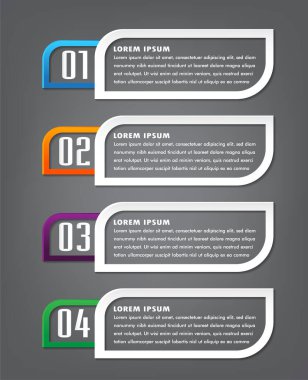 Web sitesi, bilgisayar grafiği, teknoloji ve internet için renkli modern metin kutusu şablonu, afiş