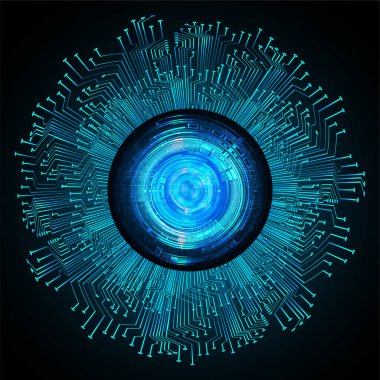 göz siber devre gelecekteki teknoloji konsepti