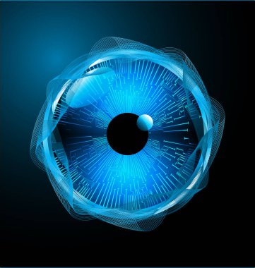 göz siber devre gelecekteki teknoloji konsepti