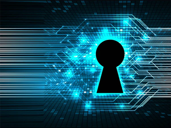 anahtar deliği ile arkaplan vektör illüstrasyonu, dijital güvenlik kavramı