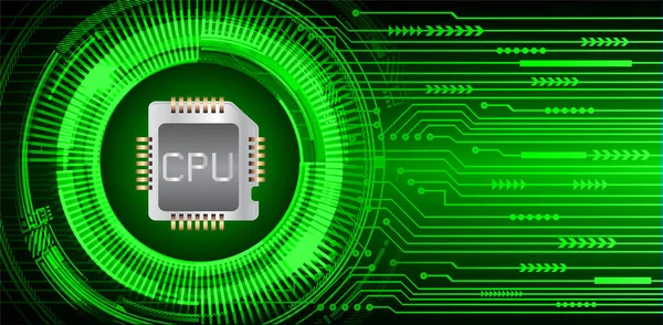 Carte Circuit Imprimé Avec Cpu — Image vectorielle