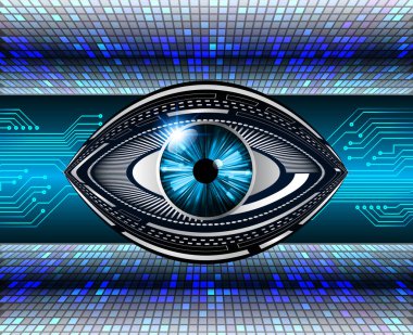 göz siber devre gelecekteki teknoloji konsepti
