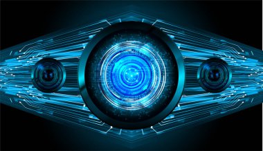 göz siber devre gelecekteki teknoloji konsepti