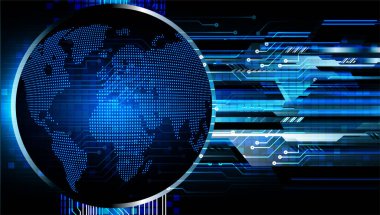 ikili kod ve dünya ile soyut arkaplan