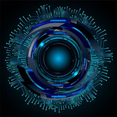 göz siber devre gelecekteki teknoloji konsepti