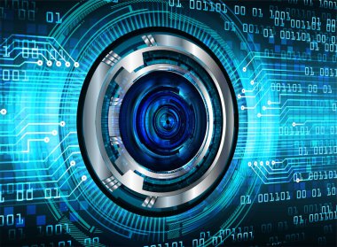 göz siber devre gelecekteki teknoloji konsepti