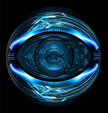 göz siber devre gelecekteki teknoloji konsepti