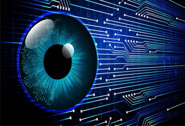 göz siber devre gelecekteki teknoloji konsepti