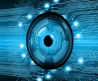 göz siber devre gelecekteki teknoloji konsepti