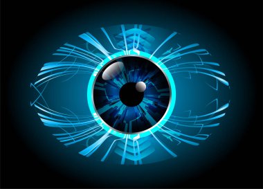 göz siber devre gelecekteki teknoloji konsepti