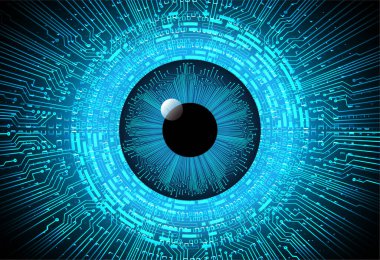 göz siber devre gelecekteki teknoloji konsepti